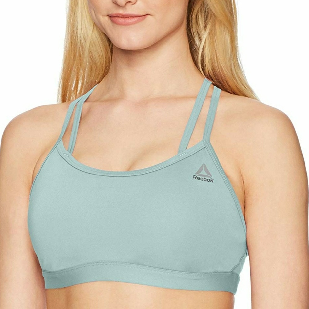 Reebok sports bra blue green